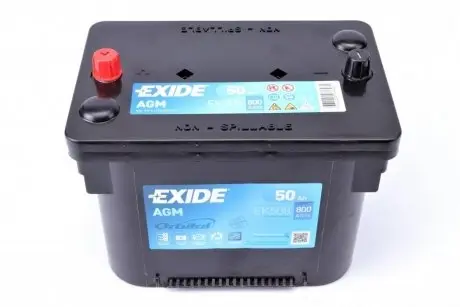 Акумулятор 50Ah-12v EN800 AGM Start-Stop, L EXIDE EK508