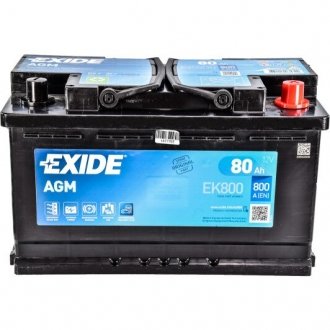 Аккумулятор 6 CT-80-R Start-Stop AGM EXIDE EK800