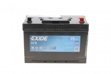 Акумулятор start-stop efb 12v/95ah/800a (r+) (306х173х222) EXIDE EL954 (фото 1)