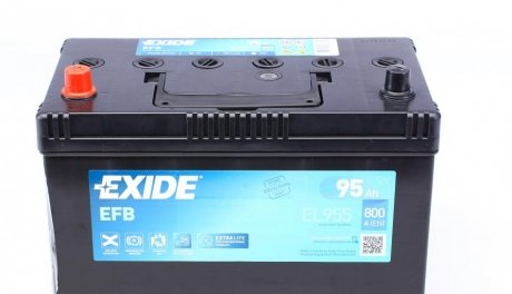 Аккумулятор start-stop efb 12v/95ah/800 (l+) (306х173х222) EXIDE EL955