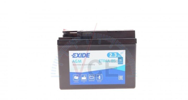 Аккумулятор 2,3Ah-12v EN35 AGM, R EXIDE ETR4A-BS (фото 1)