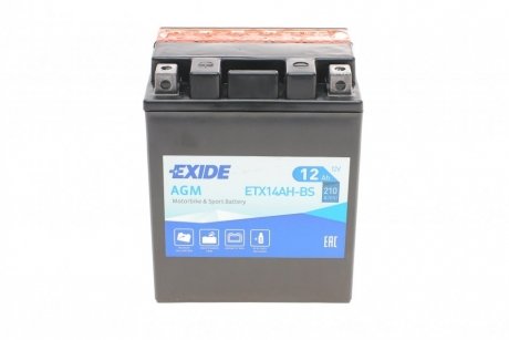 Акумулятор EXIDE ETX14AH-BS