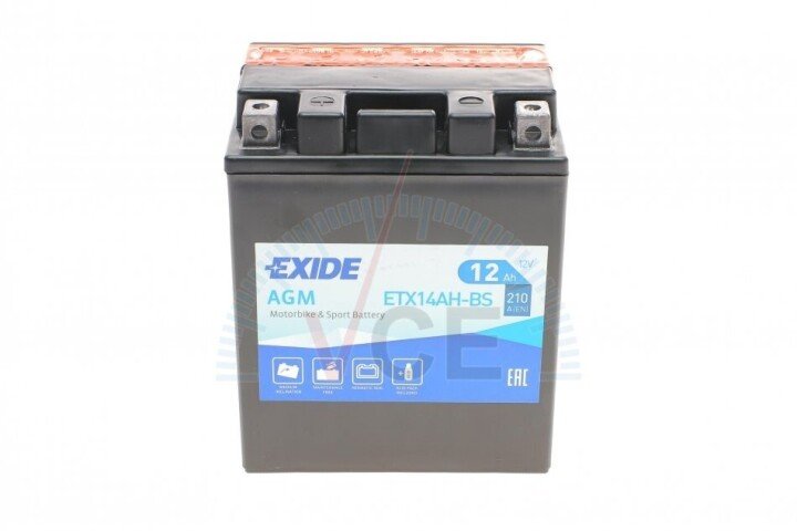 Акумулятор EXIDE ETX14AH-BS (фото 1)