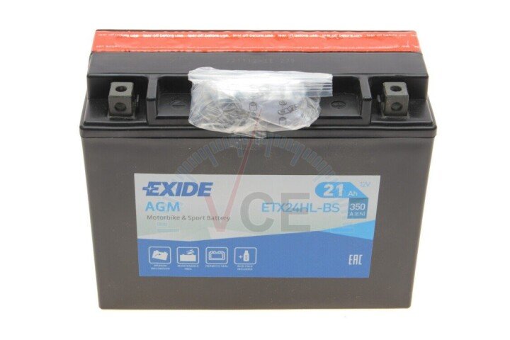 Аккумулятор 21Ah-12v EN350 AGM, R EXIDE ETX24HL-BS (фото 1)