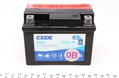 Аккумулятор EXIDE ETX4L-BS