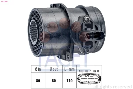 Датчик массового расхода воздуха FACET 10.1266