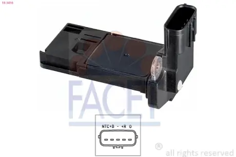 Датчик массового расхода воздуха FACET 10.1416