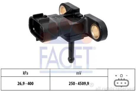 Датчик тиску повітря, висотний коректор; датчик, тиск у впускному газопроводі FACET 10.3198