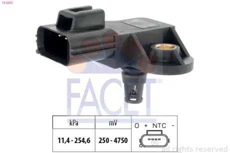 Датчик давления воздуха FACET 10.3202