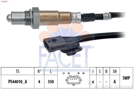 Датчик кисню Megane III (08-16)/Scenic III (09-16) 1.2 Tce/1.4 Tce/2.0 Tce (FACET 108310