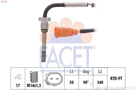 Датчик температури випуск FACET 22.0321