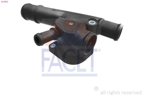 Фланець системи охолодження Audi A3, A4 (04-10)/VW Golf, Passat (99-09)/Skoda Fabi FACET 260002