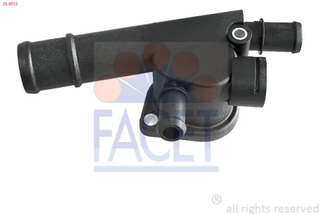 Фланец системы охлаждения audi a3, a4 (03-)-skoda fabia, octavia, superb (03-)-vw caddy, passat, golf, jetta (03-) 1.4tdi, 1.9tdi, 2.0tdi (26.0015) FACET 260015