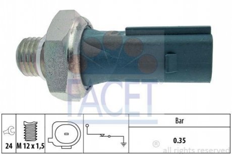 Датчик тиску олії FACET 7.0177 (фото 1)