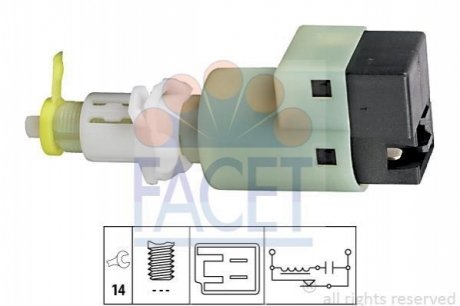 Выключатель фонаря сигнала торможения FACET 7.1107 (фото 1)
