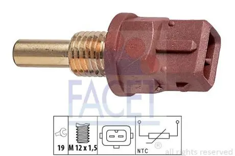 Датчик; температура масла; датчик, температура охлаждающей жидкости; датчик; температура масла; датчик, температура охлаждающей жидкости; датчик, температура охлаждающей жидкости FACET 7.3248