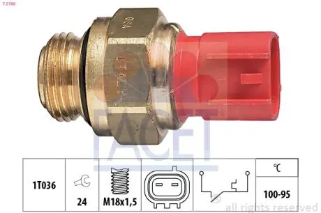Термовимикач вентилятора радіатора FACET 75186
