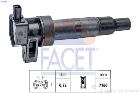 Котушка системи запалення FACET 9.6392