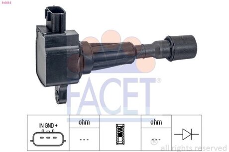 Котушка системи запалення FACET 9.6414