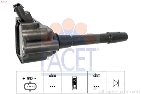 Катушка системы зажигания FACET 9.6551