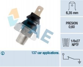 Датчик тиску олії Volvo FAE 11420