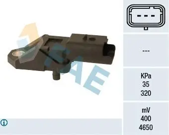 Датчик тиску повітря ford fiesta/b-max 2008- FAE 15107