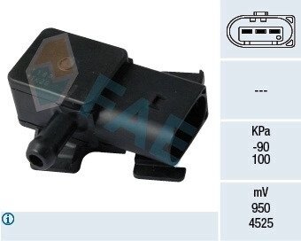 Датчик, давление выхлопных газов FAE 16102