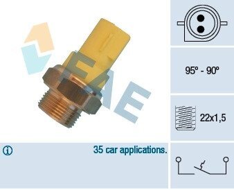 Термовимикач, вентилятор радіатора FAE 36330