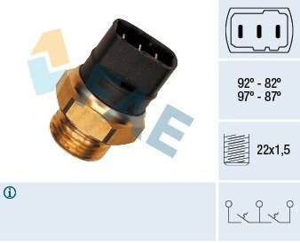 Термовимикач, вентилятор радіатора FAE 38150