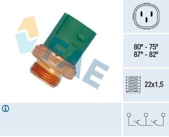 Термовимикач, вентилятор радіатора FAE 38165