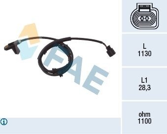 Датчик, частота вращения колеса FAE 78025