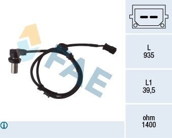 Датчик, частота вращения колеса FAE 78071