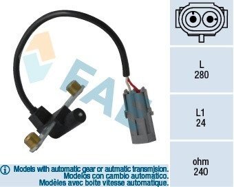 Датчик імпульсів, датчик частоти обертання, керування двигуном FAE 79022