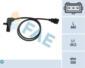 Датчик вращения коленчатого вала. опель FAE 79078