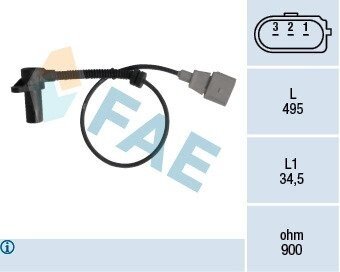 Датчик імпульсів, датчик частоти обертання, керування двигуном FAE 79311