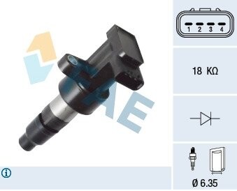 Одноіскрова котушка запалювання FAE 80421