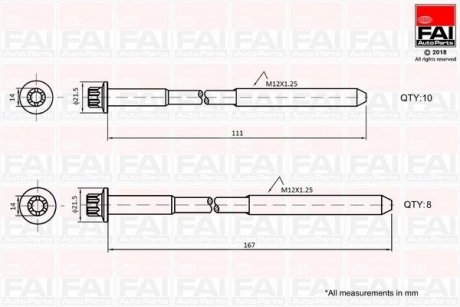 Набір гвинтів з головкою FAI B2124