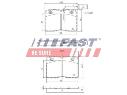 Тормозные колодки Fast FT29009