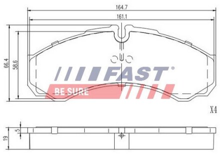 Гальмівні колодки Fast FT29121HD