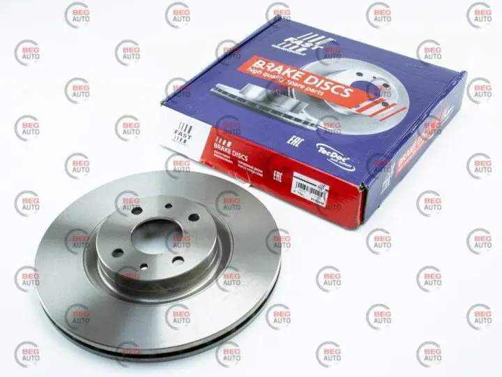 Диск тормозной передний вентилируемый D284 ALFA ROMEO 155 (167) 92-97;FIAT DOBLO 00-09,500 08-,500 C 09-,BRAVO I (1 Fast FT31018 (фото 1)