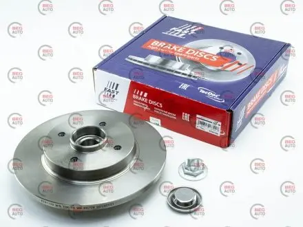 Диск тормозной citroen berlingo 08 зад лв/пр подшипник ступицы Fast FT31135