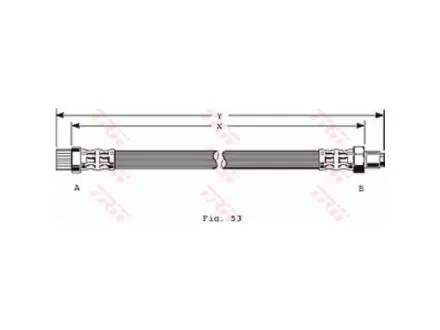 Шланг тормозной передний левый правый L=470mm CITROEN BERLINGO 96-11, C2 03-08, Xsara 97-06 Fast FT35150