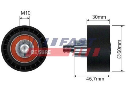 Натягувач ремня micro-v fiat scudo 07> ролик 1.6 d Fast FT44566