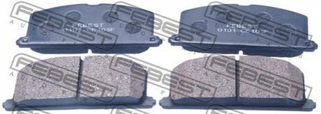 Комплект тормозных колодок, дисковый тормоз FEBEST 0101-CE105F (фото 1)