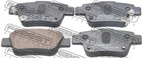 Комплект тормозных колодок, дисковый тормоз FEBEST 0101-GGH20R (фото 1)