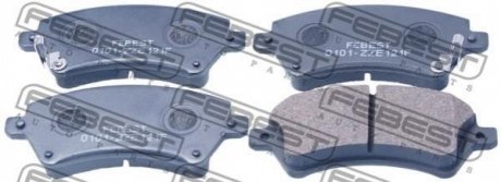 Комплект тормозных колодок, дисковый тормоз FEBEST 0101-ZZE121F (фото 1)