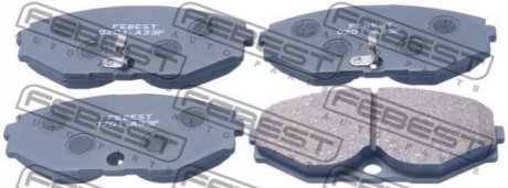 Комплект тормозных колодок, дисковый тормоз FEBEST 0201-A33F