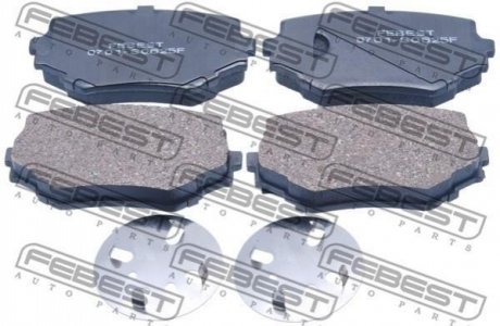 Комплект тормозных колодок, дисковый тормоз FEBEST 0701-SQ625F