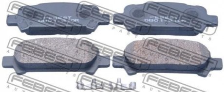 Комплект тормозных колодок, дисковый тормоз FEBEST 0801-G10R