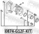 Втулка направляюча супорта гальмівного переднього комплект FEBEST 0874-G12F-KIT (фото 2)